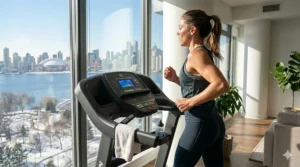 Un tapis roulant pliable (folding treadmill) performant avec inclinaison, idéal pour l'entraînement à domicile au Québec et partout au Canada.