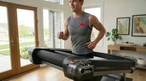 Simple assembly process for a new treadmill for home use.