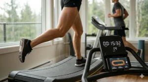 Energy-efficient manual treadmill designed for home fitness.