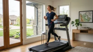 Reliable treadmill for home use, perfect for staying active during snowy Canadian winters.
