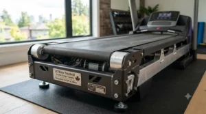 Durable AC motor treadmill frame and deck / Cadre et plateau robustes de tapis roulant à moteur CA