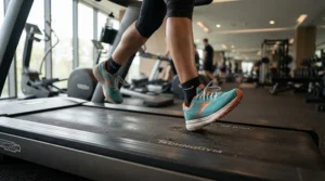 An athlete focusing on endurance with a dedicated treadmill for marathon training in Toronto
