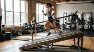 Testing incline levels on a treadmill for serious runners vs commercial gym treadmill during interval training.